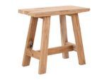Mid.you , Teakfarben , Holz , Teakholz , massiv , Holz , rechteckig , 50x45x25 cm ,