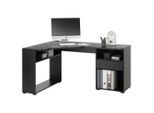 Mid.you , Schwarz , Holzwerkstoff , 1 Schublade(n) Schubladen , formgebogen , 110x150x74 cm , Kabeldurchlass, Regal ,