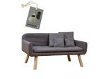 Rohrschneider Hundesofa Hundecouch Chicago mit Gratis-Beigabe grau/ grau