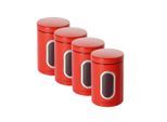 Echtwerk , Rot , Metall , 1,4 l , 11x17.5 cm , lebensmittelecht, luftdichter Verschluss ,