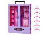 Puppenkleiderschrank BARBIE "Fashionistas", lila (lila, rosa), Puppenmöbel, Kinder, Puppenkleiderschrank
