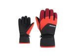 Skihandschuhe ZIENER "LANDO-Z JUNIOR", Damen, Gr. 6, rot, Kunstfaser, Handschuhe Skihandschuhe, warm, wasserabweisend, windabweisend