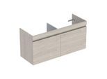 Geberit Renova Plan Doppel-Waschtischunterschrank 501912001 122,6x60,6x44, 6cm, 2 Schubladen, nussbaum hell, Folie strukturiert