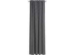 Vorhang NEUTEX FOR YOU "SALITOS-NXFR, Schwer entflammbar, verdunkelnd, 1 Stück", grau (dunkelgrau), B:200cm H:240cm, Obermaterial: 100% Polyester, Gardinen, Vorhang, Schwer entflammbar gemäß DIN 4102 Teil 1, Baustoffklasse B1