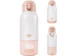 Flaschenwärmer KINDERKRAFT "GAJA", Baby, rosa (beige), Metall, Polypropylen, Babykostwärmer Flaschenwärmer, Milchwärmer und Thermosflasche in einem