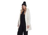 Bommelmütze GUESS "KNITTED BEANIE", Damen, Gr. L, schwarz, Strick, Materialmix, gemustert, Mützen Bommelmütze, mit Perlenverzierung