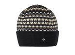 Strickmütze BURLINGTON "Fair Isle", Damen, Gr. onesize, braun (schwarz (3000)), Mützen Strickmütze