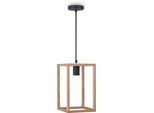 PACO HOME Pendelleuchte "BJÖRN", schwarz, H: 30cm, Leuchten, LED Pendellampe Wohnzimmer Esszimmer Modern Holz Einflammig E27, Pendelleuchte