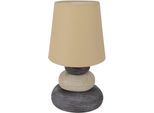 NÄVE LED Tischleuchte "Stoney", beige (natur), Ø 16cm H: 31cm, 1 Stk., Leuchten, Zuleitung: ca. 130 cm, LED Tischleuchte