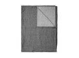 Tagesdecke MARC O'POLO "Linka", grau (dunkelgrau), B:150cm L:200cm, Obermaterial: 100% Leinen LI., Tagesdecken, Tagesdecke