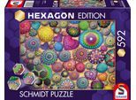Puzzle SCHMIDT SPIELE "Hexagon Edition, Mandala-Steine", bunt, Puzzles, KinderB:69cm H:49cm, Puzzle, Made in Germany, B:69cm H:49cm