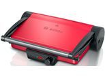 Kontaktgrill BOSCH "TCG4104, 3-in1-Kontaktgrill, Temperaturregler, Fettablaufrinne, rot", rot, B:40cm H:11,5cm T:33cm, Kontaktgrill_Standgrill_Tischgrill_Teppanyakigrill, Kontaktgrill, herausnehmbare Aluminium-Grillplatten, einfache Reinigung, kompakt