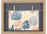 HAMA Bilderrahmen "Fotorahmen Muro MDF mit Klammern Eiche Wandgestaltung", eiche, B/H/T: 16,5cm x 21,5cm, Bilderrahmen, FSC-zertifiziert, Klammern, Wanddeko, individuell gestaltbar, Bilderrahmen