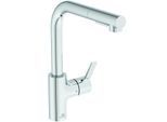 Ideal Standard Gusto Küchenarmatur BD420AA chrom, mit Rohrauslauf und herausziehbarer 2-Funktionshandbrause