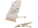 Babywippe KINDERKRAFT "MIMI", Baby, beige (natur), Aluminium, Polyester, Babywippen Babywippe