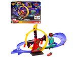 Autorennbahn MATTEL "Disney Pixar Cars, Lightning McQueen Celebration Rennstrecke", bunt, Autorennbahnen, Kinder, Autorennbahn, Inklusive Fahrzeug mit Licht