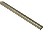 Gardinenstange GARDINIA "Kira mit Innenlauf II", beige (champagner), B:1,9cm L:200cm Ø:1,9mm, Metall, Gardinenstangen, Gardinenstange, mit Bohren, verschraubt, Wandmontage,, Serie Kira