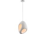JUST LIGHT Pendelleuchte "ARTONI", weiß, 1, 1 Stk., Leuchten, Exklusive Leuchtmittel, Höheneinstellbar, Lampenschirm in Steinoptik, Pendelleuchte