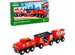 Spielzeug-Zug BRIO "BRIO World - Feuerwehr-Löschzug", rot (bunt), Spielzeugfahrzeuge, KinderB:24cm H:5cm T:3,4cm, Holz, Kunststoff, Spielzeug-Zug, B:24cm H:5cm T:3,4cm