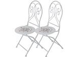 Gartenstuhl GARDEN PLEASURE "Bayo", weiß, H:93cm T:40cm, Stahl, Stühle, Gartenstuhl, 2er Set, Stahl/Textil, stapelbar