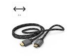 HAMA HDMI-Kabel "Ultra High Speed HDMI™-Kabel, Ultra-HD 7680 x 4320 (8K), Aluminium", schwarz, 200cmcm, Kabel, Lizenziert für HDMI™ Ultra High Speed, lizenziert von/durch: HDMI.org, HDMI-Kabel