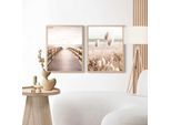 Bilderrahmen REINDERS "Poster 40x50 buche", beige (buche), Bilderrahmen, B/H/T: 43,5cm x 53,5cm x 2cm, MDF, Bilderrahmen, Wohnzimmer - Buche - MDF - Kein Thema - 43,5x53,5 cm, B:43,5cm H:53,5cm T:2cm