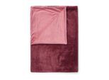 Überwurf ESSENZA "Plaid Furry", rosa (mauve), B:150cm L:200cm, Obermaterial: 100% Polyester PES., Wohndecken, Überwurf
