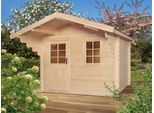 Gartenhaus KONIFERA "Kallenberg 1", beige (naturbelassen), Fußboden im Gartenhaus, ohne Dacheindeckung, Holzwerkstoff, Gartenhäuser, Gartenhaus