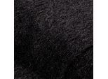 Strickstoff "Schimmer" mit Fransen, schwarz