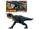 Actionfigur MATTEL "Jurassic World, Charge 'N Chomp Carnotaurus", blau (bunt), Spielfiguren, Kinder, Kunststoff, Actionfigur, mit Beiß-Angriff und Brüllgeräusch