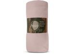 Bettlaken ASPERO "Bambus Spannbettlaken Macau", rosa (altrosa), B:100cm, Bettlaken, Bettlaken