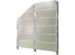 Zaun STAKET PRO, silber (silberfarben), Pfosten: 3 Stk., Edelstahl, Glas, Zaunelemente, Zaun, Glaszaun, Gesamtlänge: 2,29 m, 3 Pfosten