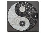 Perlen-Stickbild "Ying-Yang Balance", 26 x 26 cm