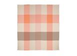 Überwurf MARC O'POLO "Plaid Erlend", bunt (melone), B:200cm L:200cm, Obermaterial: 80% Baumwolle CO(Bio). 20% Leinen LI., Wohndecken, Überwurf