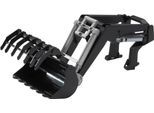 Spielzeug-Traktor BRUDER "Frontlader 27 cm Serie 3000 (03333)", schwarz, Spielzeugfahrzeuge, KinderB:12,7cm H:10cm T:26cm, Kunststoff, Spielzeug-Traktor, Made in Europe, B:12,7cm H:10cm T:26cm