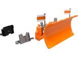 Spielzeug-Winterdienst BRUDER "Zubehör: Straßenräumschild (02582)", orange, Spielzeugfahrzeuge, KinderB:11,5cm H:8,6cm T:20,9cm, Kunststoff, Spielzeug-Winterdienst, Made in Europe, B:11,5cm H:8,6cm T:20,9cm