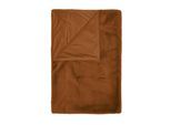 Überwurf ESSENZA "Furry", braun (leather braun), B:150cm L:200cm, Obermaterial: 100% Polyester PES., Wohndecken, Überwurf