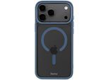 Smartphone-Hülle HAMA "Handyhülle für Apple iPhone 17 Pro Max 18 Pro Max mit Magnetring", blau, Hüllen, Smartphones, Polycarbonat (PC), Thermoplastische Polyurethane (TPU), Smartphone-Hülle, Magnetisch, Farbkontrast, Kamerataste abgedeckt, rutschhemmend