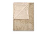 Überwurf ESSENZA "Furry", beige (oatmeal), B:180cm, Wohndecken, Überwurf