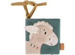 Stoffbuch FEHN "Pferdinand, Pferd", grün (bunt), Lernspielzeug, BabyB:10,6cm H:10,6cm, Baumwolle, Stoffbuch, B:10,6cm H:10,6cm
