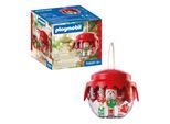 Konstruktions-Spielset PLAYMOBIL "Weihnachtskugel: Kraftsportler (72220), Christmas", rot (bunt), Spielbausteine, Kinder, Kunststoff, Konstruktions-Spielset