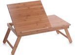 Laptop Tablett ZELLER PRESENT, beige (natur), Bambus, Tabletts, Laptop Tablett