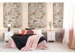 Fototapete LIVING WALLS "THE WALL III Stuckwand Tapete Motivtapete Blumen Blumen", bunt (beige,grau,bunt), B:2,8m H:0,02m L:1,59m, Vlies, Tapeten, Fototapete, Vliestapete floral für Schlafzimmer Küche Wohnzimmer Stuckwand Design