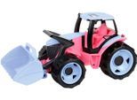 Spielzeug-Traktor LENA "Giga Trucks Traktor mit Lader, Rosa", bunt (rosa), Spielzeugfahrzeuge, KinderT:62cm, Kunststoff, Spielzeug-Traktor, Made in Europe, T:62cm
