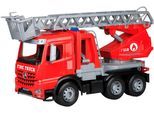 Spielzeug-Feuerwehr LENA "Worxx, Leiterfeuerwehr Mercedes Arocs", rot (rot, silberfarben, schwarz), Spielzeugfahrzeuge, KinderT:48cm, Kunststoff, Spielzeug-Feuerwehr, Made in Europe, T:48cm