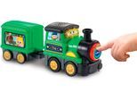 Spielzeug-Zug VTECH "Tut Tut Baby Flitzer, Motorisierter Zug", grün (bunt), Spielzeugfahrzeuge, KinderB:21cm H:8,1cm T:5,4cm, Kunststoff, Spielzeug-Zug, mit Licht und Sound, B:21cm H:8,1cm T:5,4cm