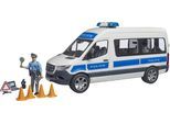 Spielzeug-Transporter BRUDER "MB Sprinter Polizei Einsatzfahrzeug mit Polizist (02683)", blau (blau, weiß), Spielzeugfahrzeuge, Kinder, Kunststoff, Spielzeug-Transporter, mit Licht und Sound; Made in Europe