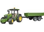 Spielzeug-Traktor BRUDER "John Deere 5115M mit Bordwandanhänger 45 cm (02108)", grün, Spielzeugfahrzeuge, Kinder, Kunststoff, Spielzeug-Traktor, Made in Europe