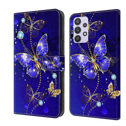 Painted Flip Leather Wallet Phone Case Samsung Galaxy A33 5G Diamond Butterfly