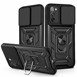 Case Shockproof ARMOUR Stand Phone Cover Samsung Galaxy S21FE 5G Black